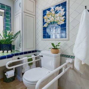 Accessible Bathroom with Pop of Color (7)