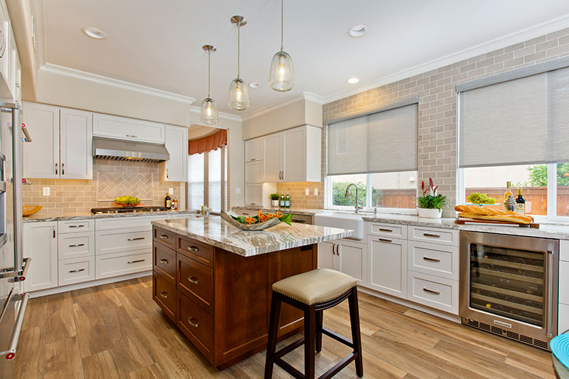 Whole Home Remodel in dark wood and white
