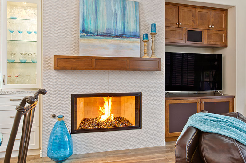 Beach Style Fireplace