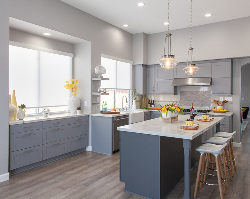 Gray Shaker Kitchen