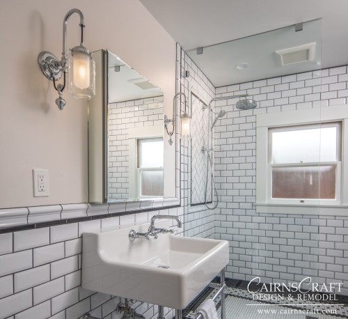 Craftsman Black and White bath