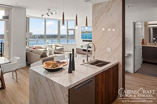 Beautiful Contemporary Kitchen with Ocean View